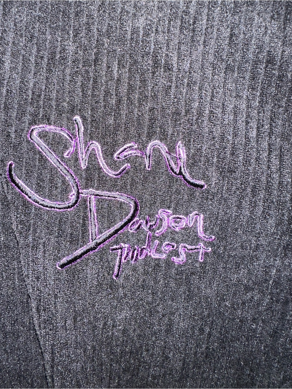 Shane Dawson Hoodie Black Corduroy Ribbed Pullover XL Embroidered Logo - Picture 2 of 3
